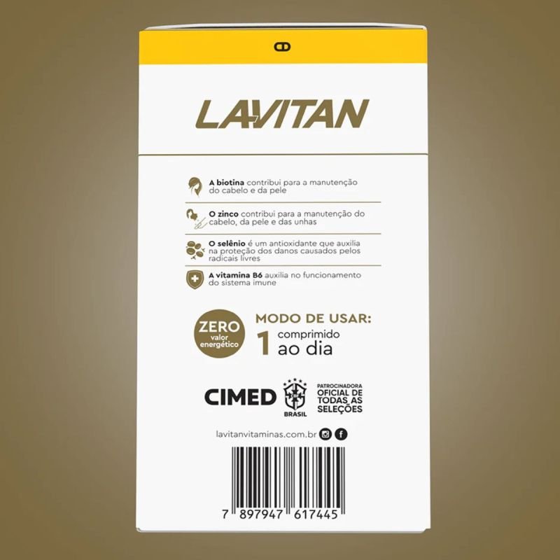 Lavitan Cabelos e Unhas Super Fórmula 30 comprimidos
