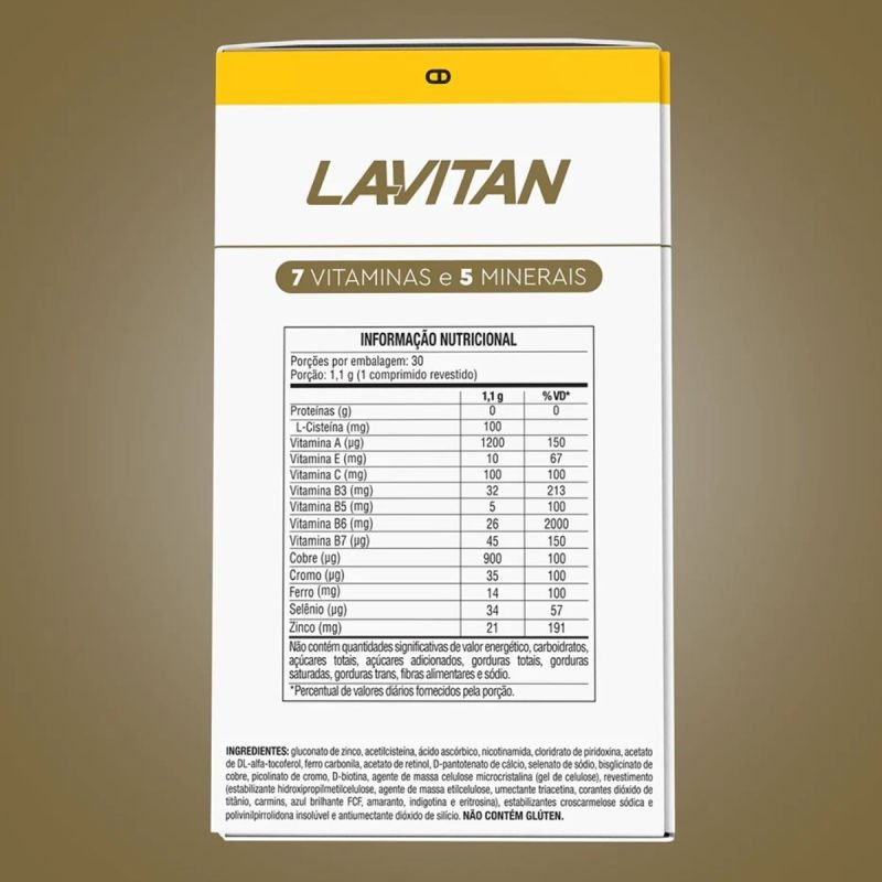 Lavitan Cabelos e Unhas Super Fórmula 30 comprimidos