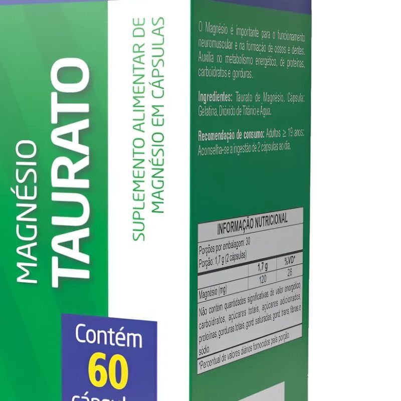 Magnesio Taurato 60 Cápsulas Medinal