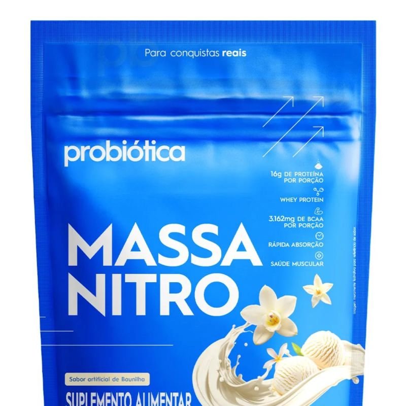 HIPER CALORICO MASSA NITRO REFIL 2,52KG BAUNILHA PROBIOTICA