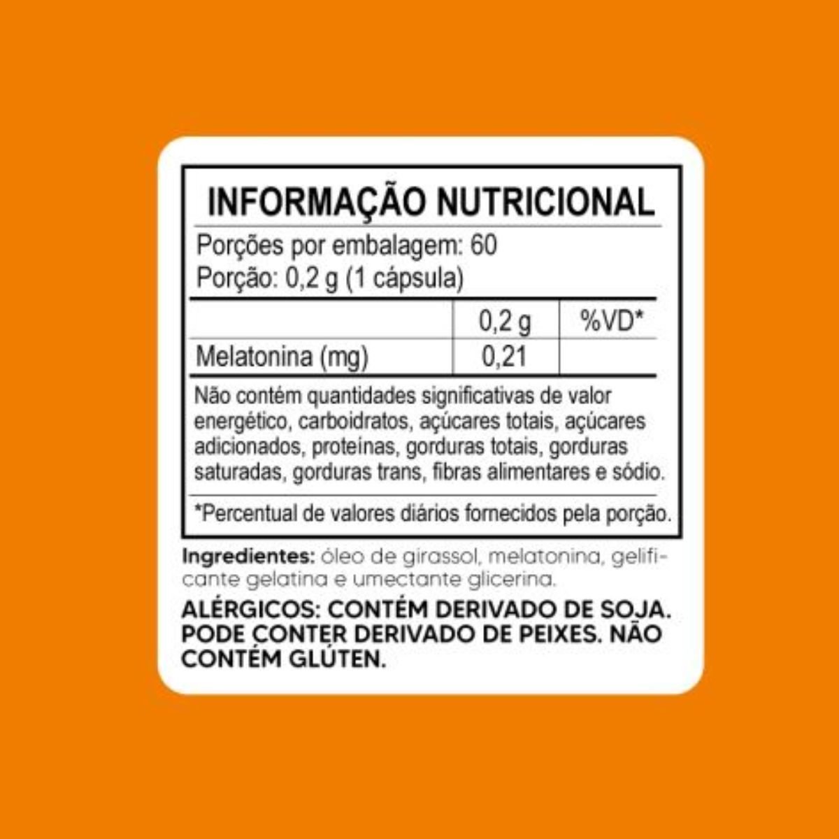 Melatonina (0,21mg) 60 cápsulas de softgel Tiaraju