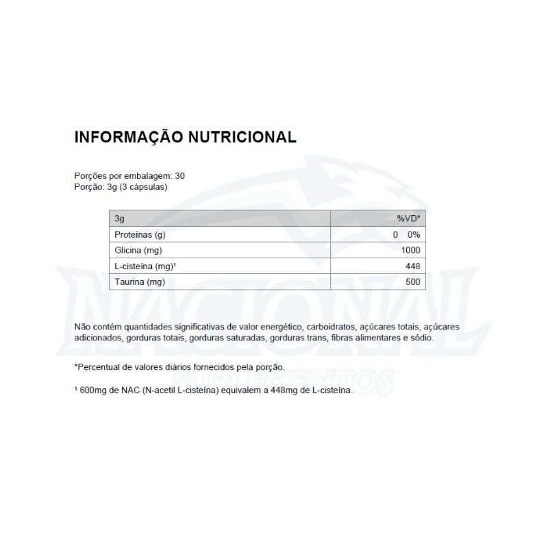 NAC + Glicina + Taurina 90 cápsulas Essential Nutrition