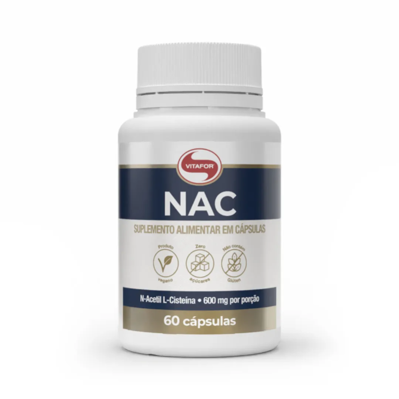  NAC N-Acetil-L-Cisteína 60 Cápsulas de 750mg da Vitafor