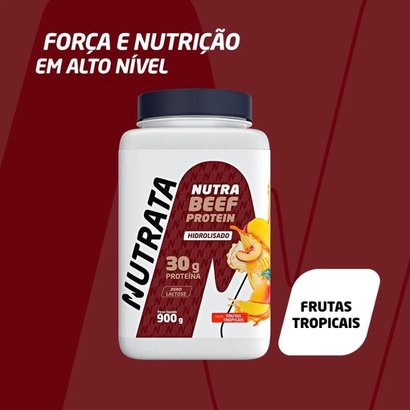 Nutra Beef Protein 900g Nutrata Frutas Tropicais