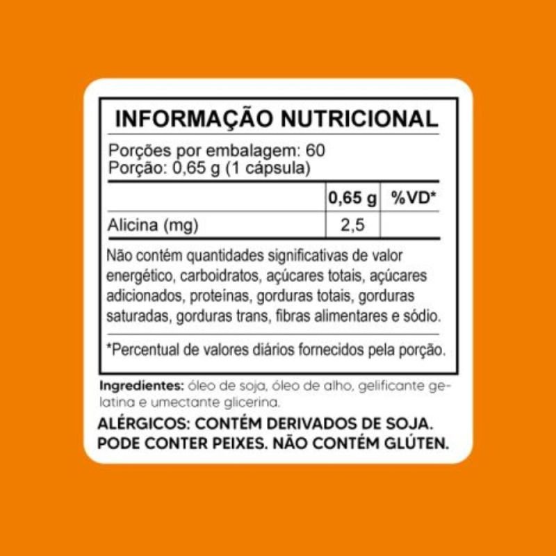 OLEO DE ALHO FR X 60 CAPSULAS SOFTGEL
