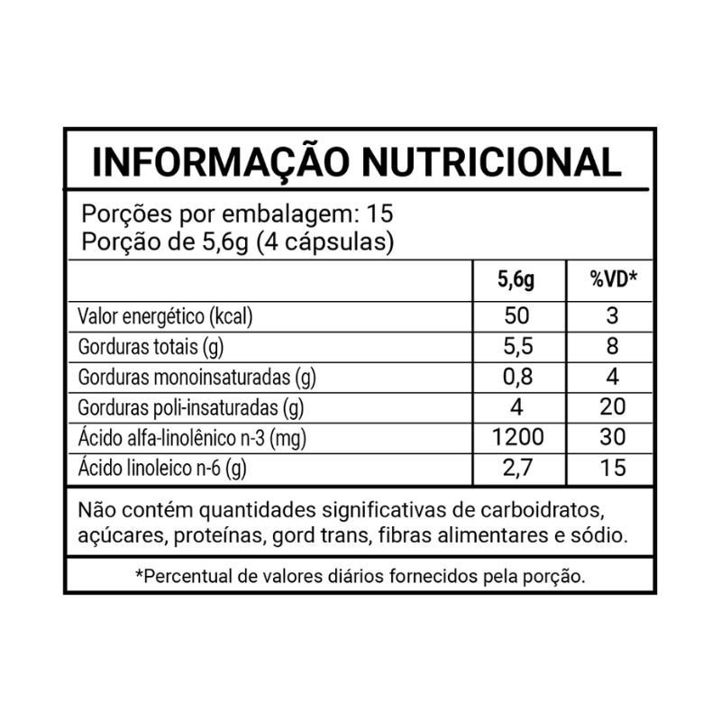 Óleo de Linhaça Dourada 60 Cápsulas LinhoLev