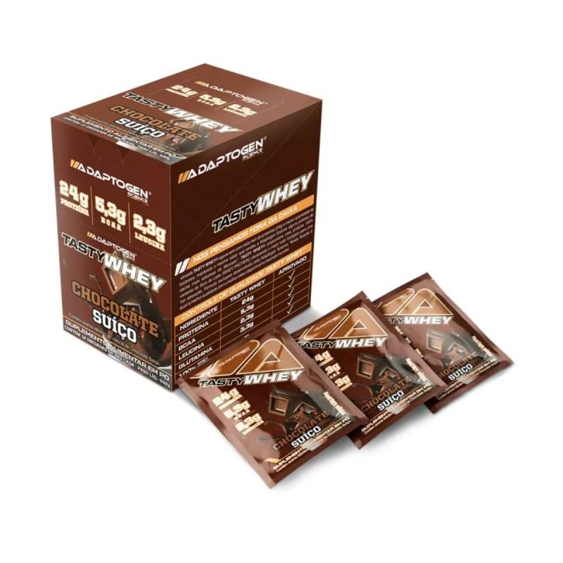 Testy Whey sabor Chocolate Suíço 35g Adaptogen