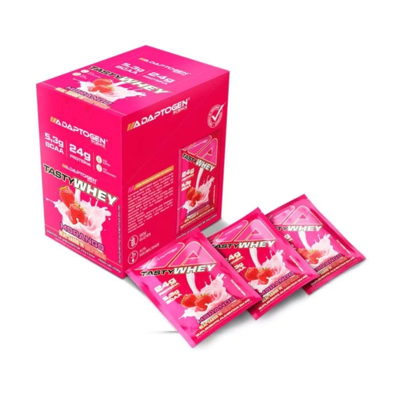 Testy Whey sabor Morango 35g Adaptogen