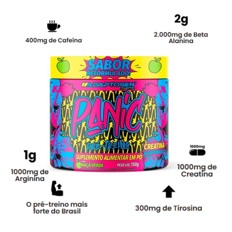 PANIC PRE WORKOUT MACA VERDE 150G