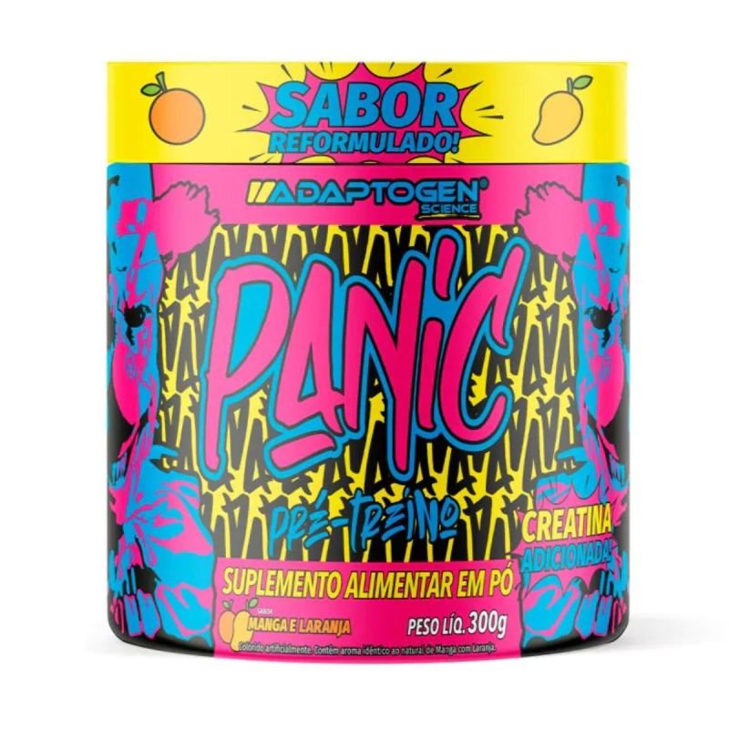 PRÉ TREINO PANIC PRE WORKOUT MANGA COM LARANJA 300G
