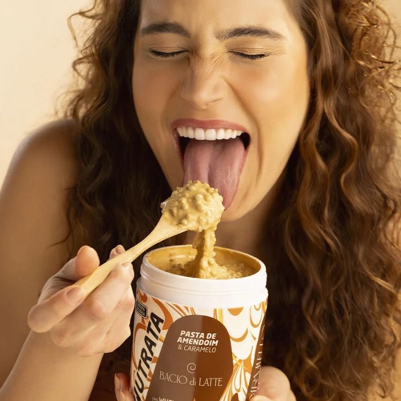 Pasta de Amendoim Bacio di Latte sabor Caramelo Salgado 250g Nutrata