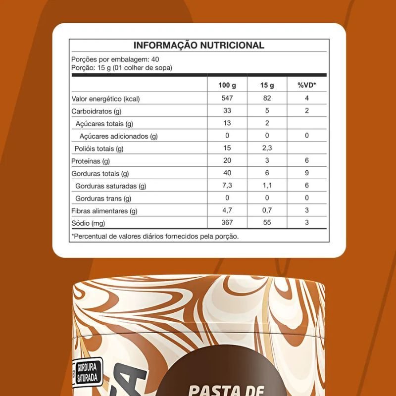 Pasta de Amendoim Bacio di Latte sabor Caramelo Salgado 600g Nutrata