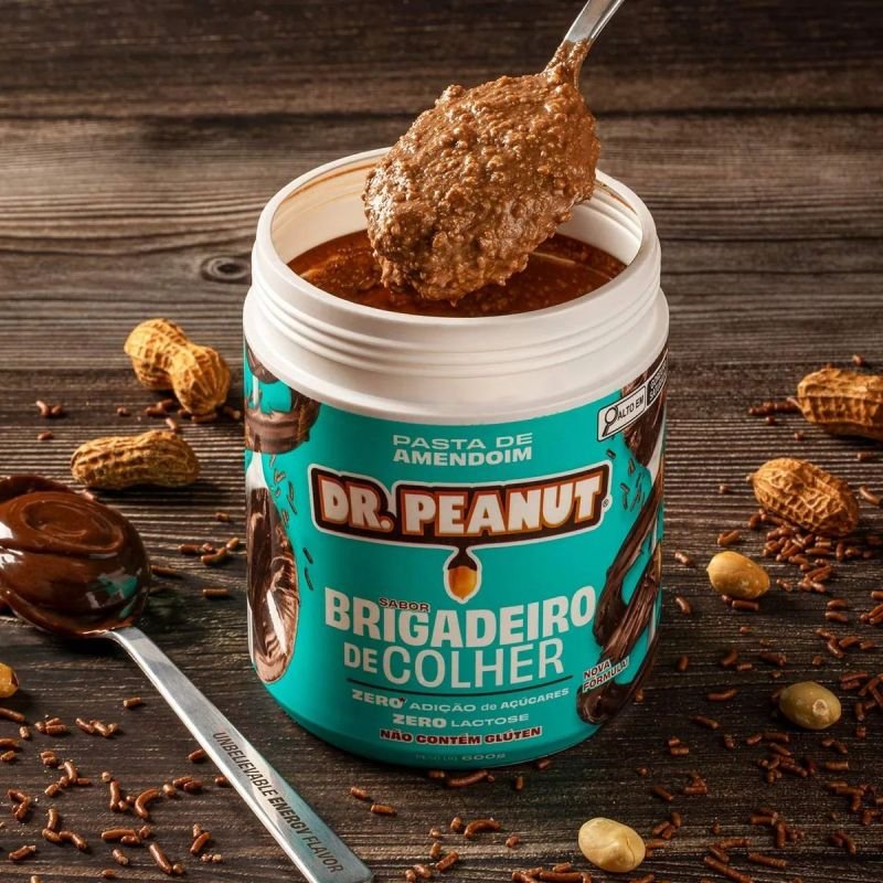 PASTA DE AMENDOIM DR. PEANUT SABOR BRIGADEIRO DE COLHER 600G
