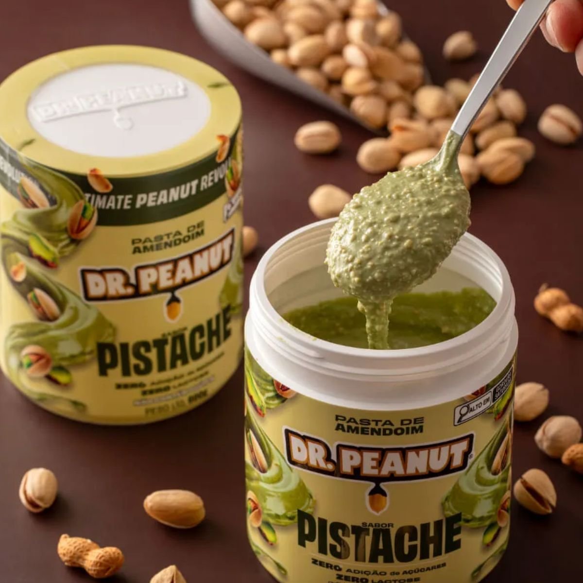 Pasta de amendoim Dr. Peanut sabor Pistache 600g
