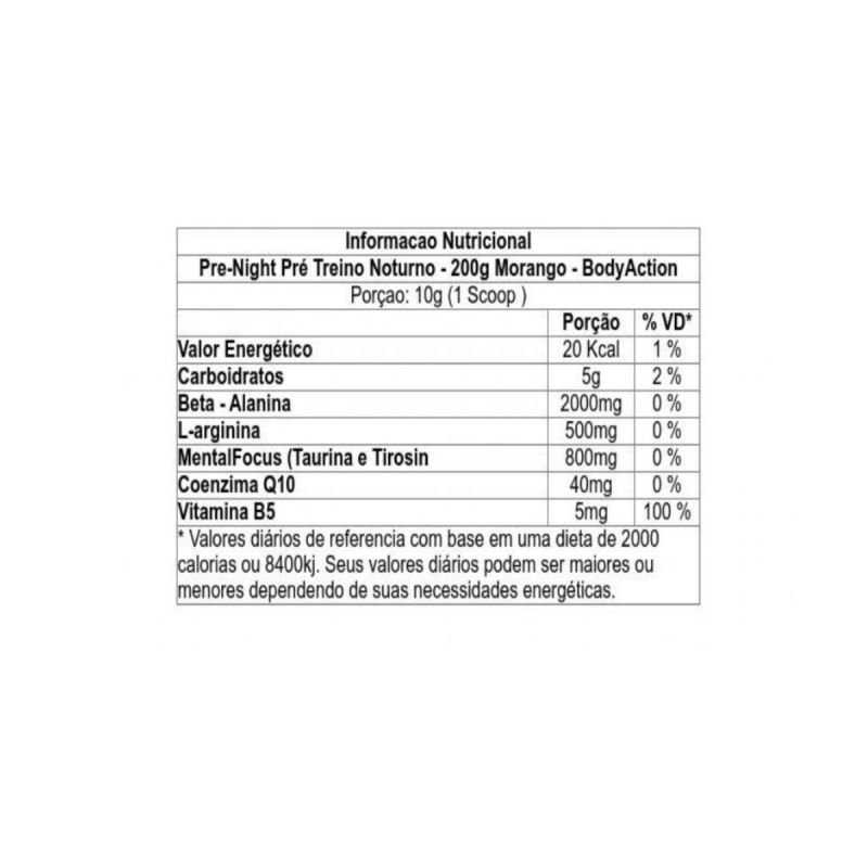 Pré-Night sabor Morango 200g Bodyaction