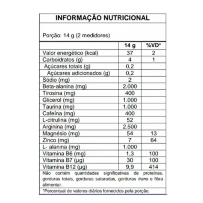 Pré Treino Absoluto sabor maça verde 420g Absolot Nutrition