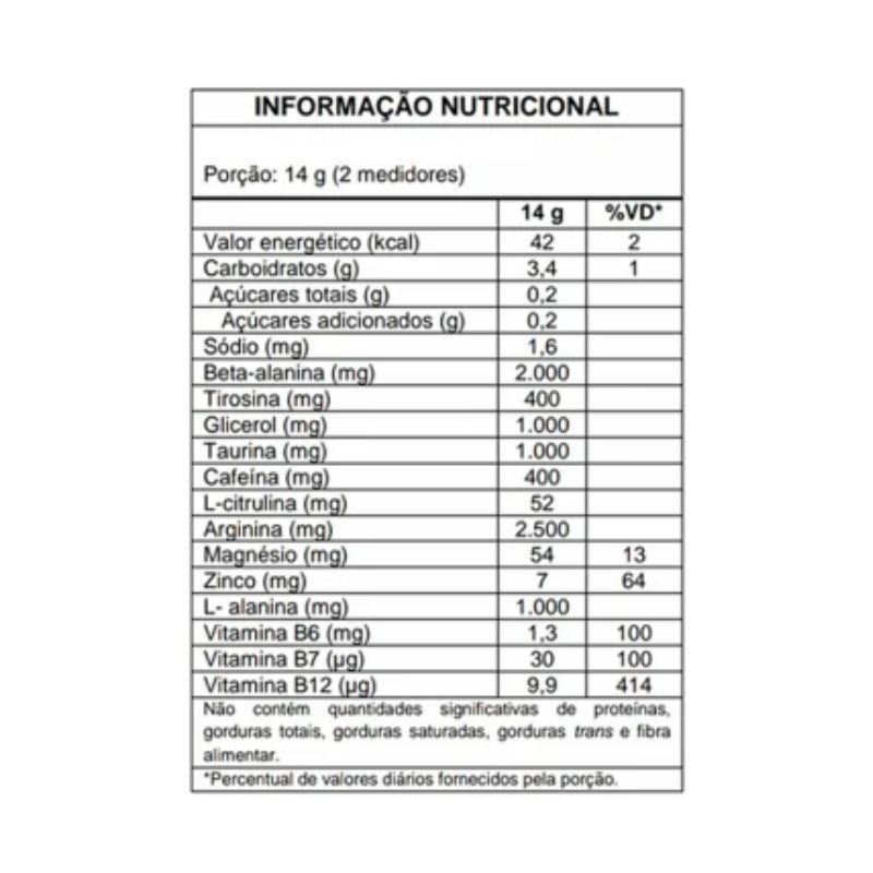 Pré-Treino Absoluto sabor Tangerina Absolut Nutrition 420g