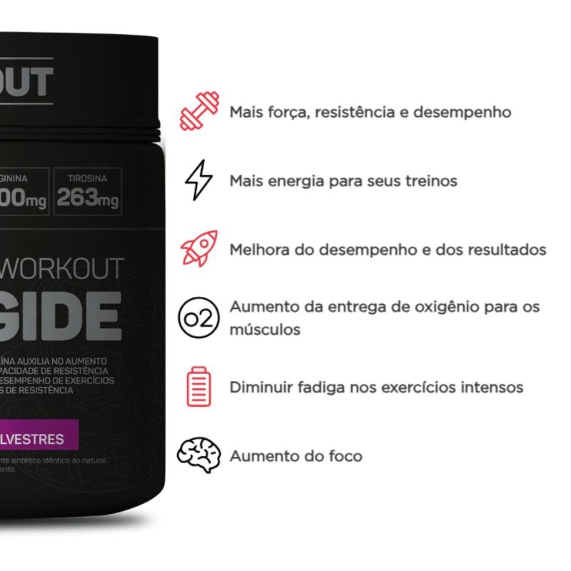 PRE TREINO EGIDE SABOR FRUTAS SILVESTRES POTE 300G