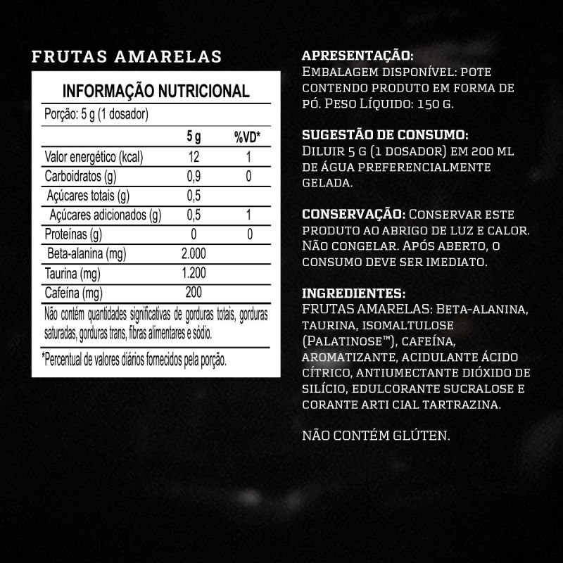 PRE TREINO EVORA FRUTAS AMARELAS DARKNESS 300G INTEGRALMEDICA