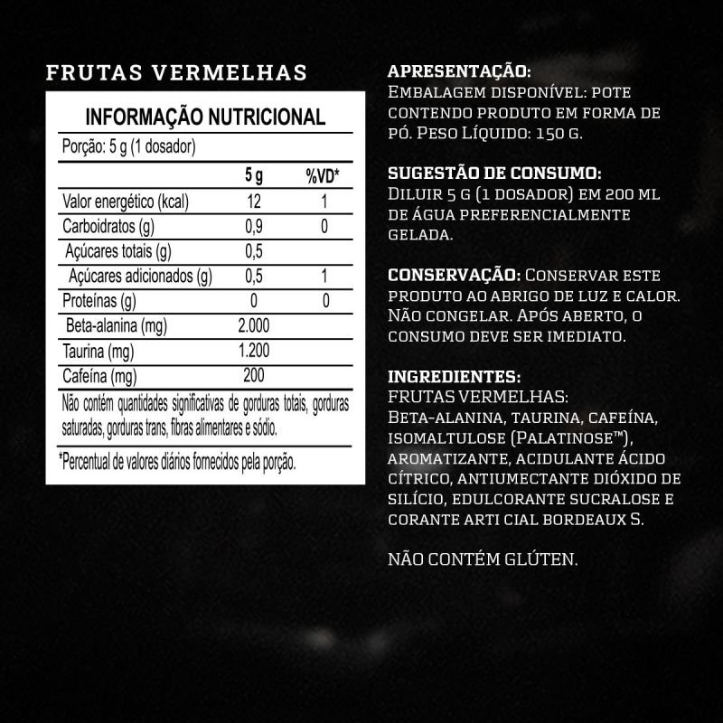 PRE TREINO EVORA DARKNESS FRUTAS VERMELHAS 150G INTEGRALMEDICA