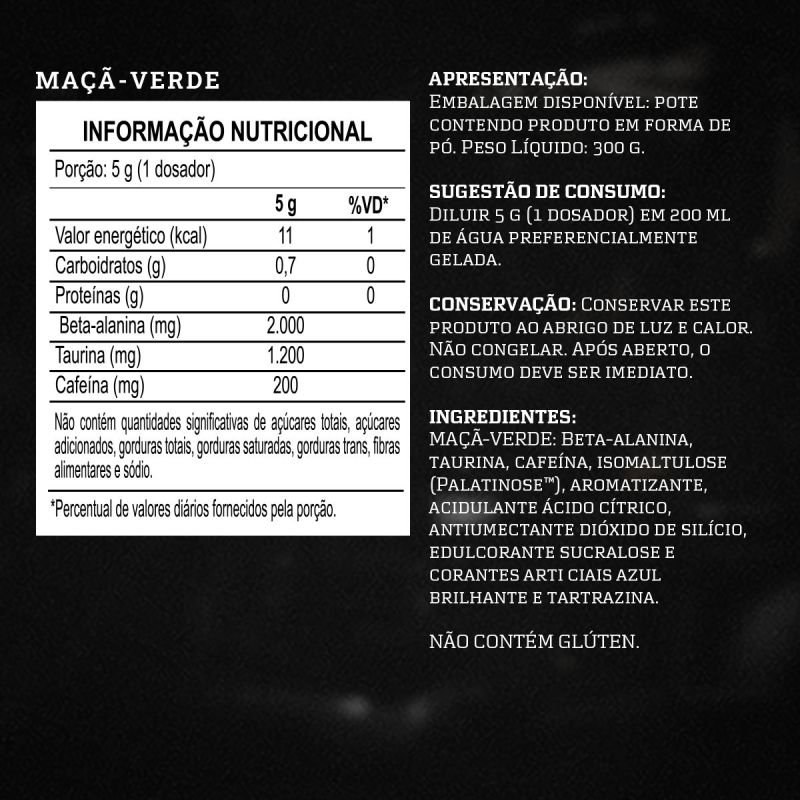 PRÉ TREINO EVORA MACA VERDE DARKNESS 300G INTEGRALMEDICA