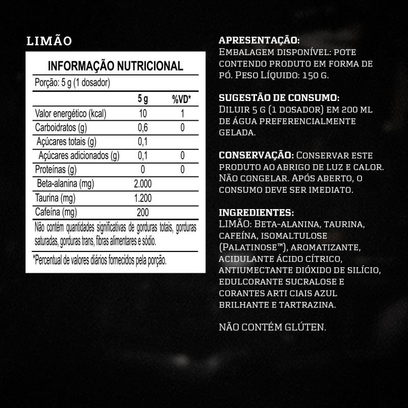 PRÉ TREINO EVORA DARKNESS LIMAO 150G INTEGRALMEDICA