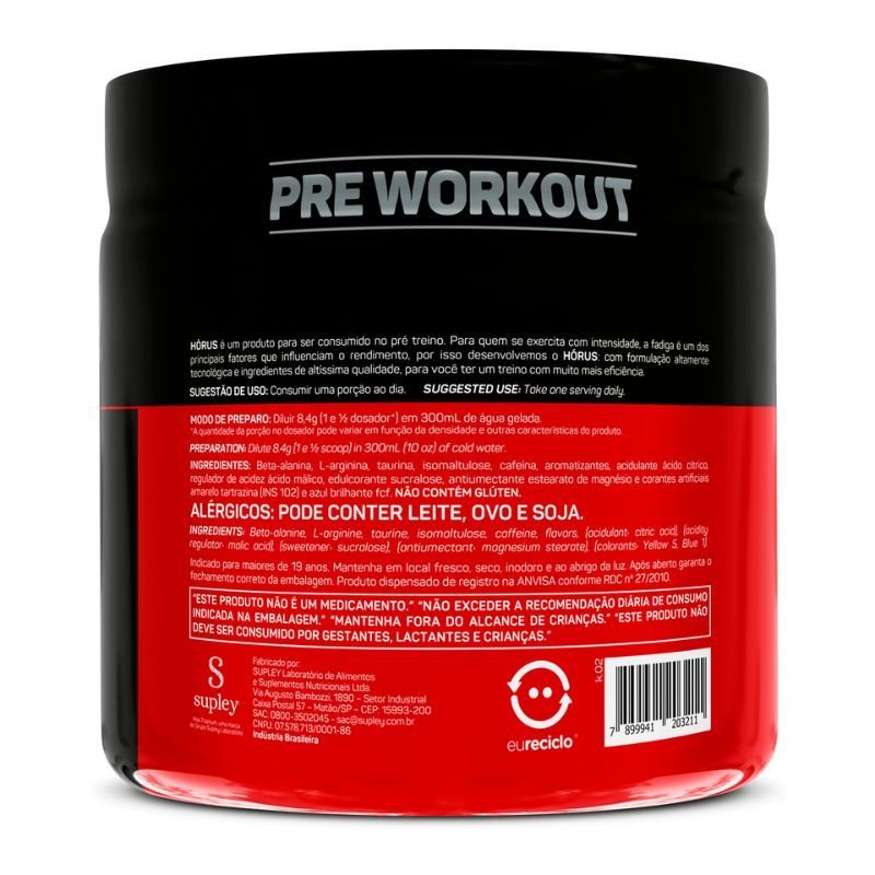Pré-Treino Hórus Maçã Verde 150g Max Titanium
