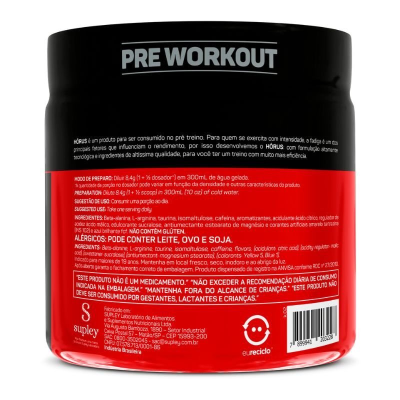 Pré-treino Hórus Maçã Verde 300g Max Titanium