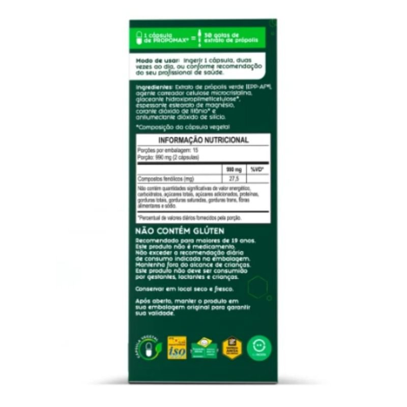 EXTRATO VERDE PROPOMAX 30 CAPS 310MG APISFLORA