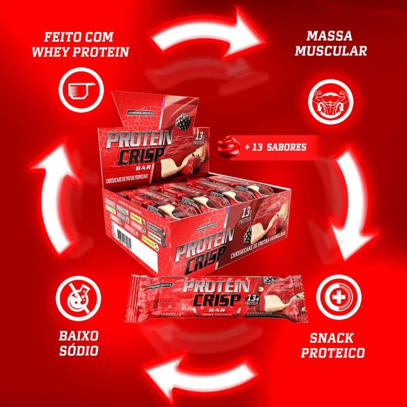 Protein Crisp 45g sabor Duo Crunch Integralmedica