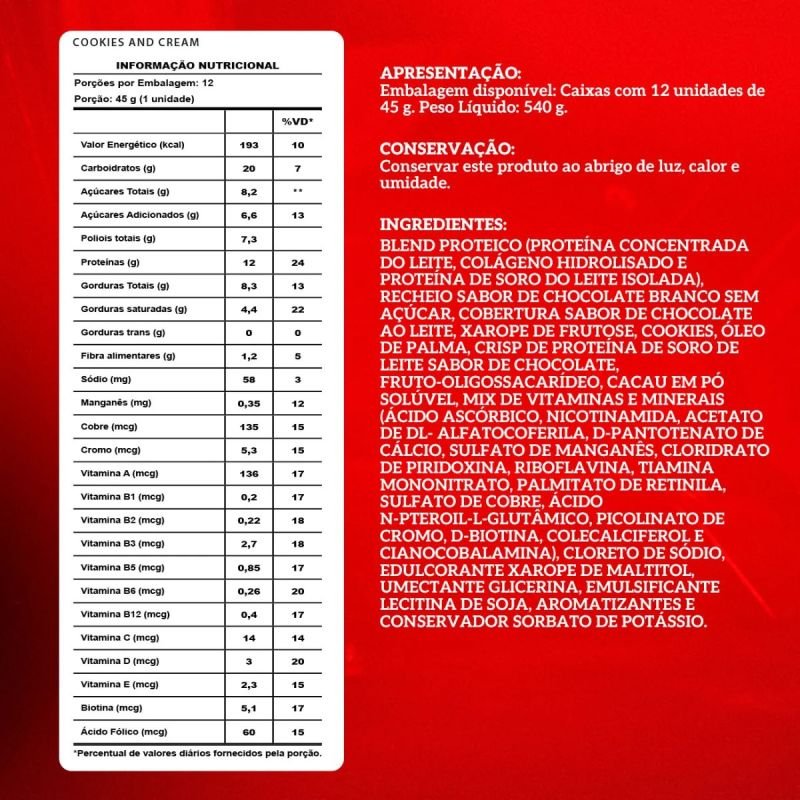 Protein Crisp Cookies e Cream 45g Integralmedica