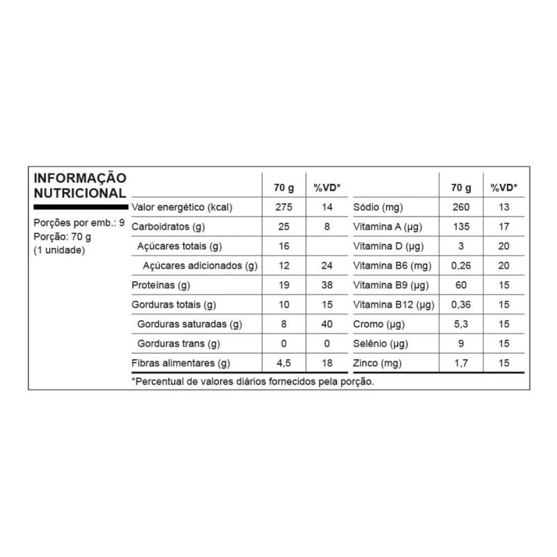 PROTOBAR HAVANNA SABOR BROWNIE DE CHOCOLATE COM DULCE DE LECHE UN 70G