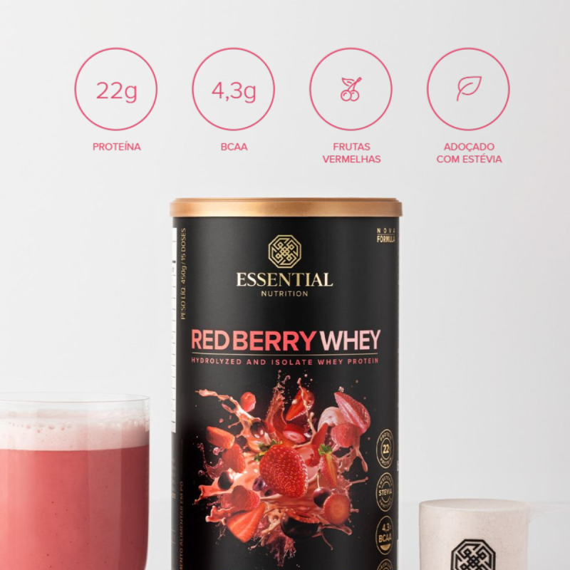 RED BERRY WHEY LATA 510G/15DS ESSENTIAL