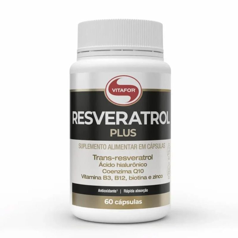 RESVERATROL PLUS 60CPS 1G VITAFOR LOTE: 0011124