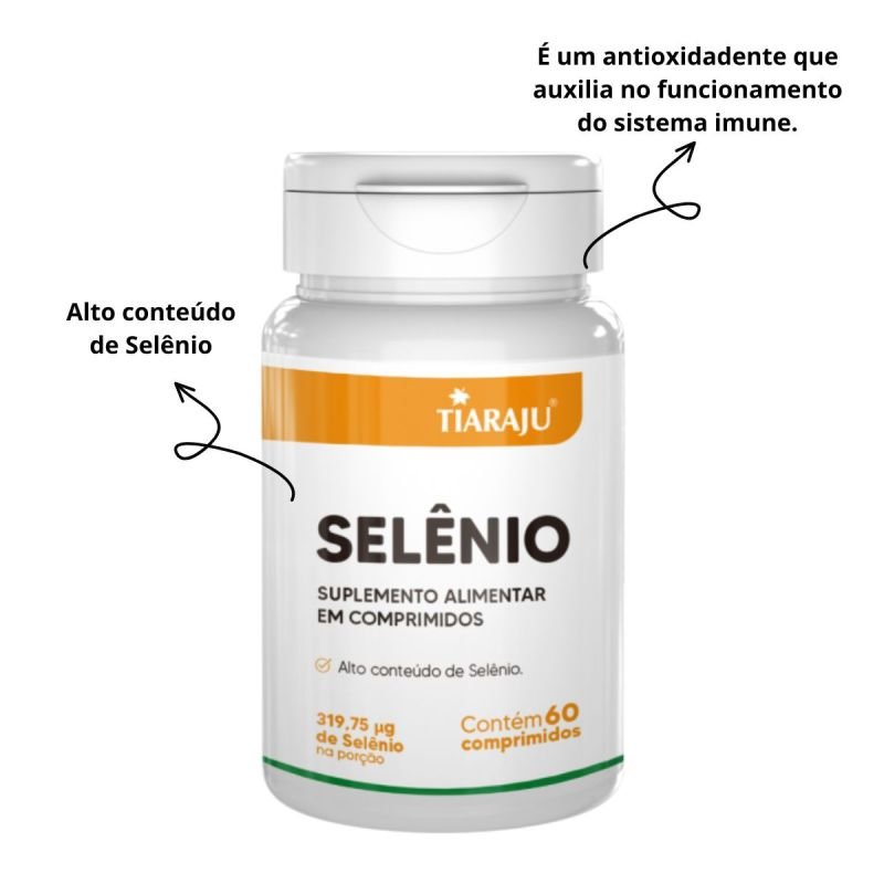 Selênio (319,75 mcg) 60 comprimidos Tiaraju