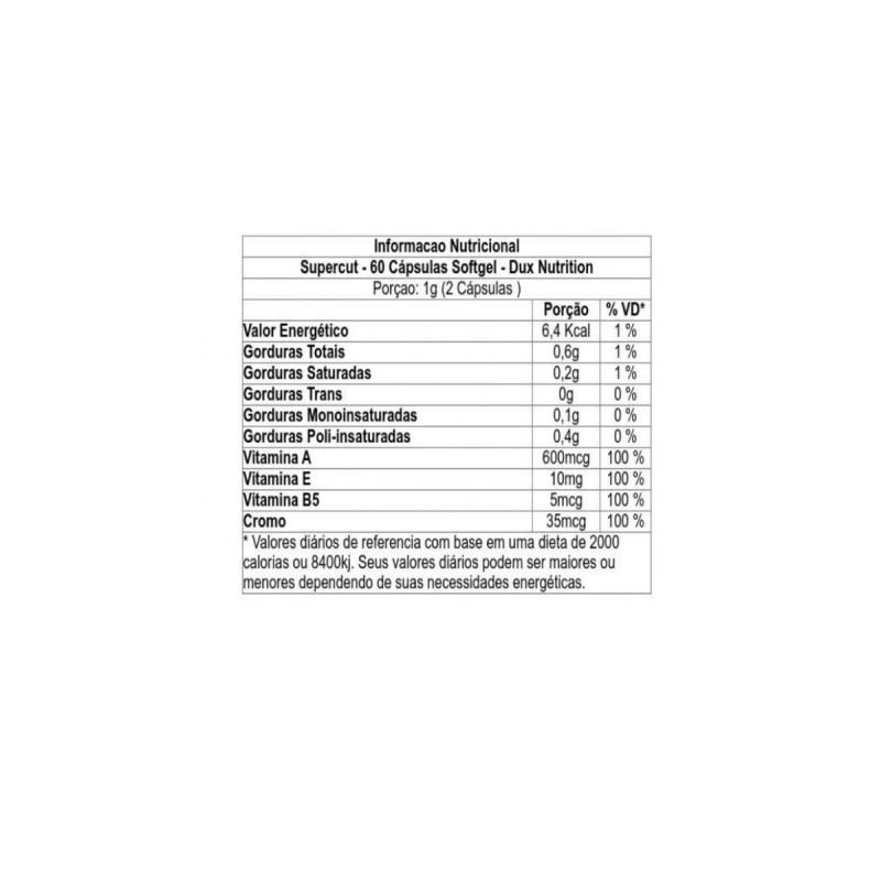SUPERCUT 60 CAPSULAS DUX NUTRITION LAB. TERMOGÊNICO