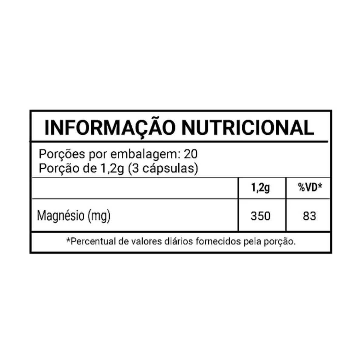 Tri Magnésio 60 Cápsulas Linho Lev