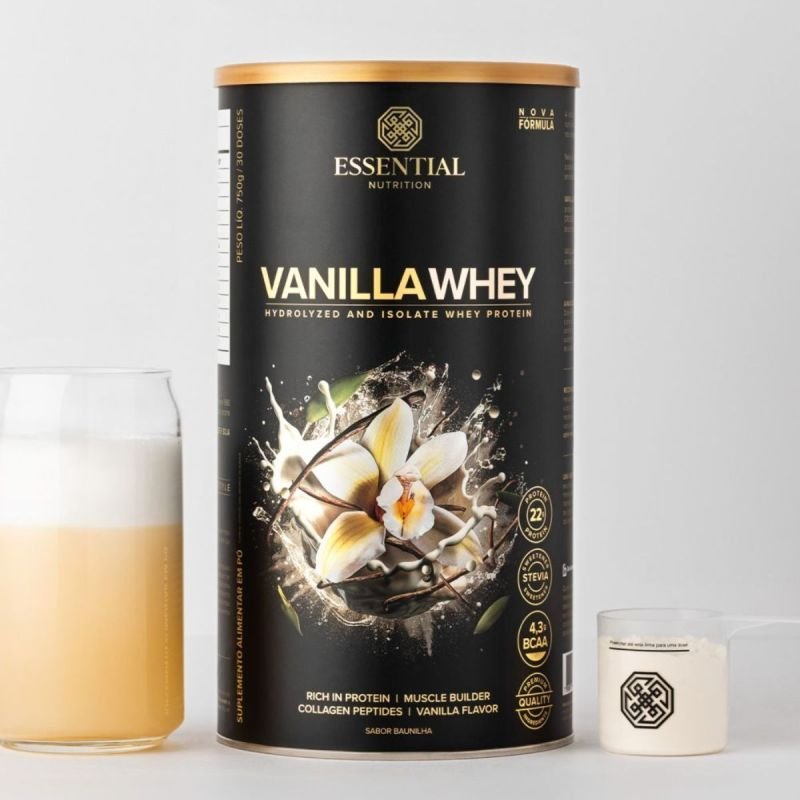 VANILLA WHEY LATA 900G/30DS ESSENTIAL NUTRITION