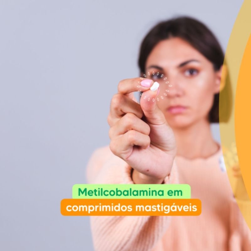 Vitamina B12 metilcobalamina 60 comprimidos mastigaveis Tiaraju