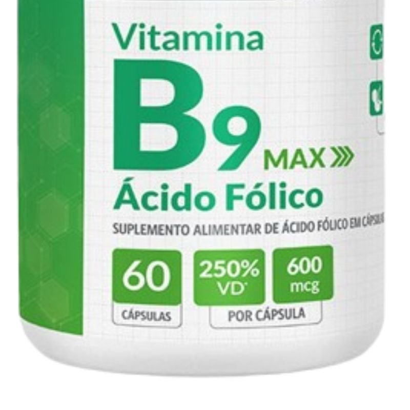 VITAMINA B9 MAX ACIDO FOLICO 600MCG 60 CAPSULAS