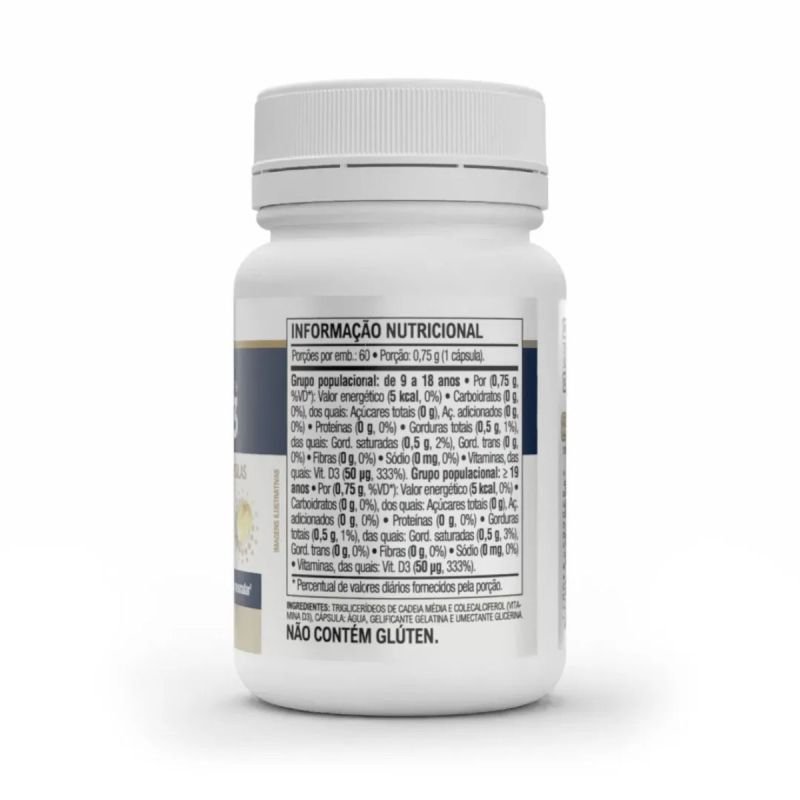 Vitamina D3 60 Cápsulas Vitafor