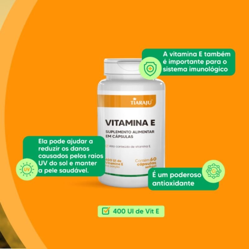 Vitamina E 60 Cápsulas Softgel Tiaraju