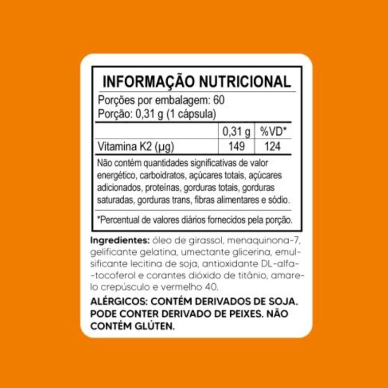 Vitamina K2 60 Cápsulas Softgel