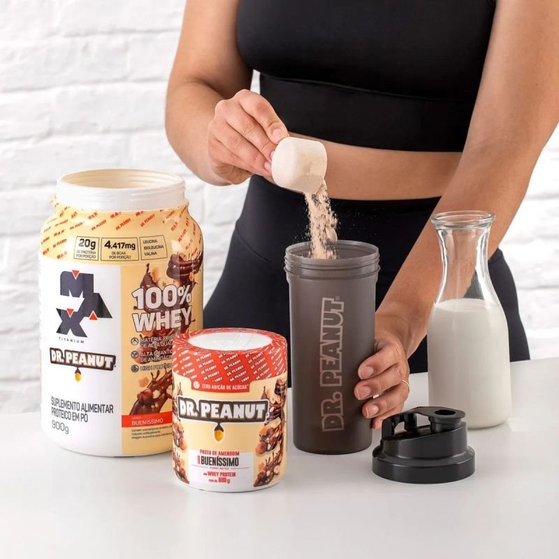 Whey Protein 100% Dr. Peanut sabor Bueníssimo max Titanium