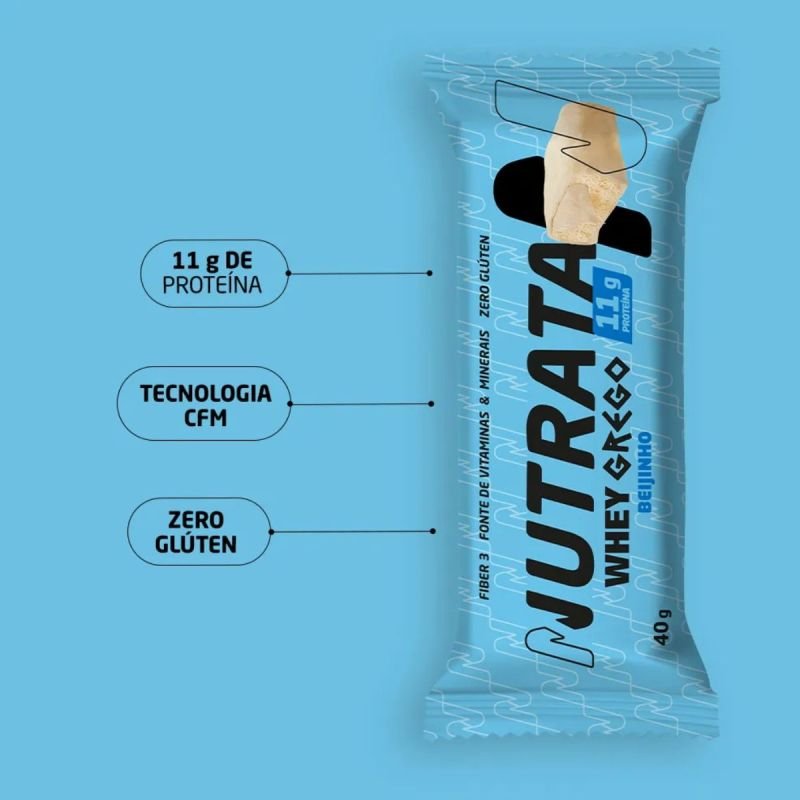 Whey Grego Bar sabor cookies e cream 40g Nutrata