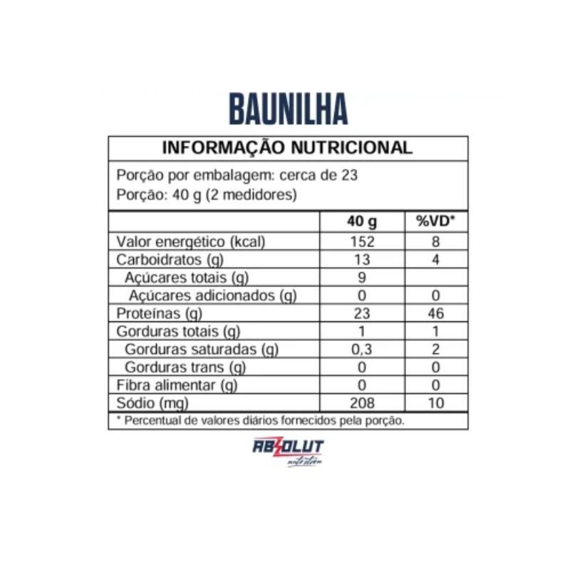 Whey High Protein sabor Baunilha 900g Absolut Nutrition