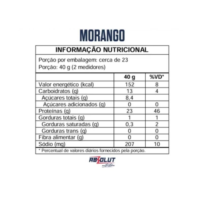 Whey High Protein sabor Morango Absolut Nutrition