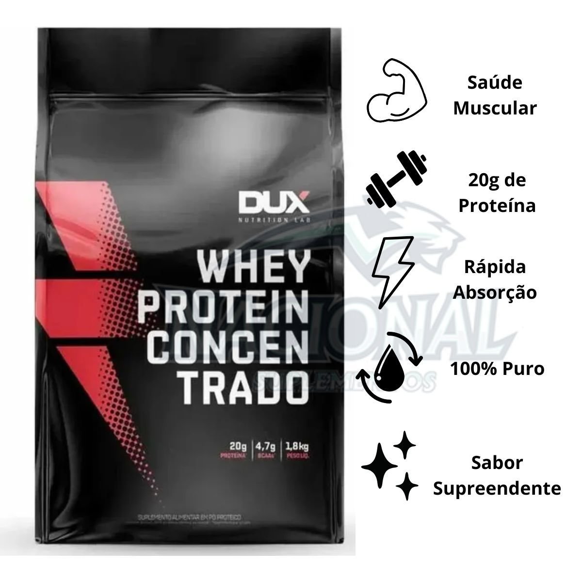 WHEY PROTEIN CONCENTRADO DUX DOCE DE LEITE REFIL 1,8KG