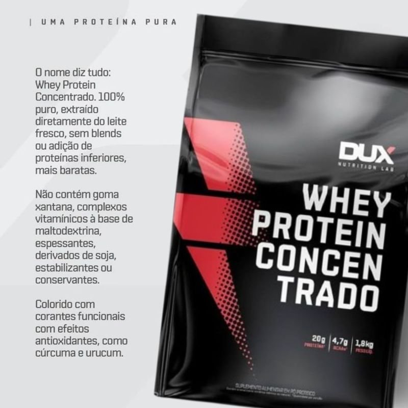 WHEY PROTEIN CONCENTRADO DUX CHOCOLATE BRANCO REFIL 1,8KG