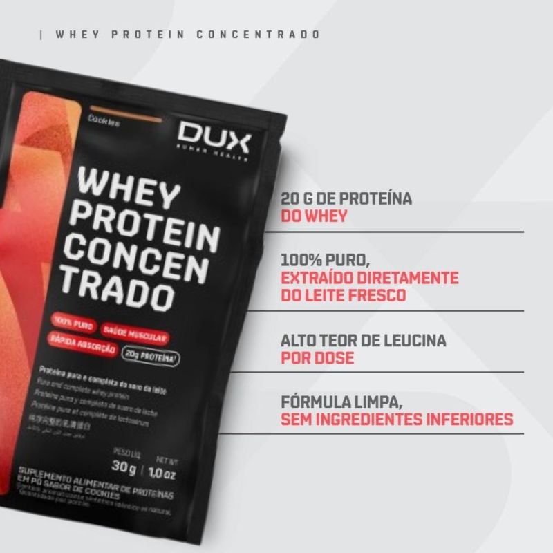 TEIN CONCENTRADO DUX CHOCOLATE BRANCO SACHE 30G
